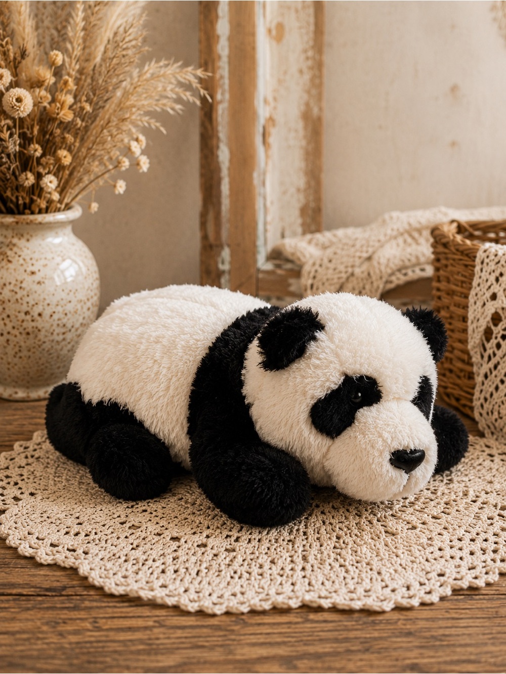 GUND Plush Panda Stuffed Animal Black White Soft Toy 9"